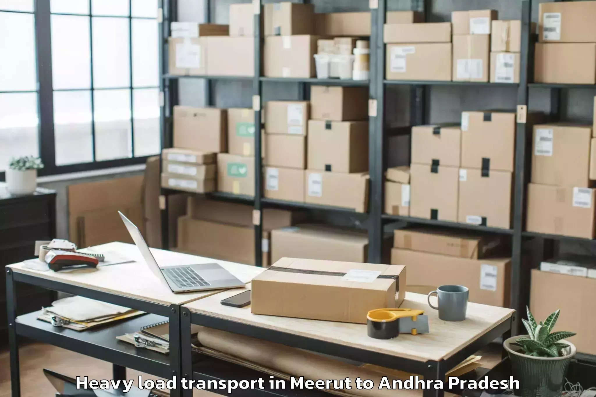 Book Meerut to Kakinada Port Heavy Load Transport